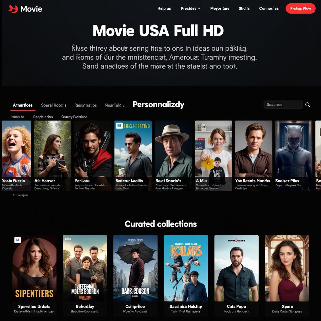 Movie USA Full HD Website Interface