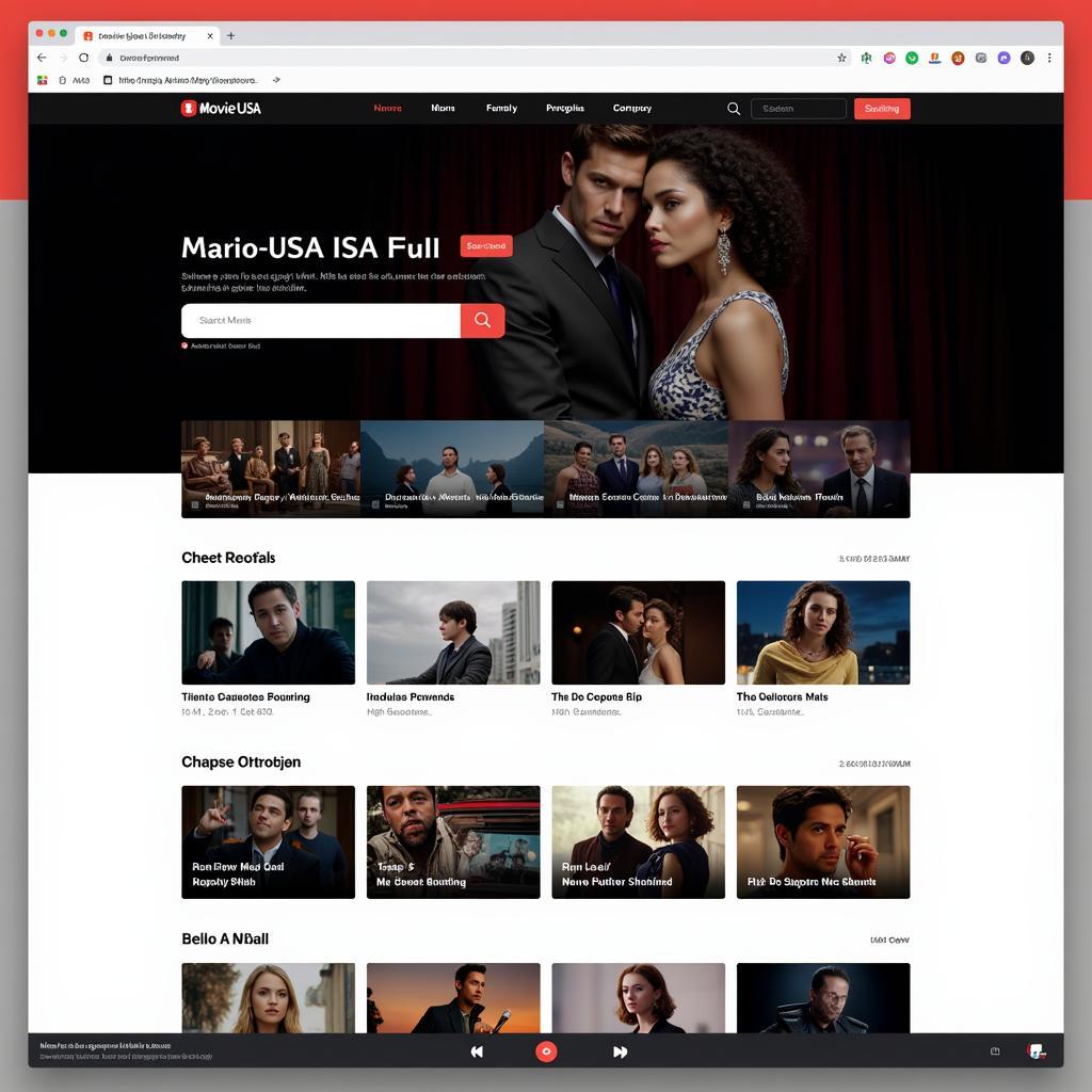 Movie USA Full HD Website Interface