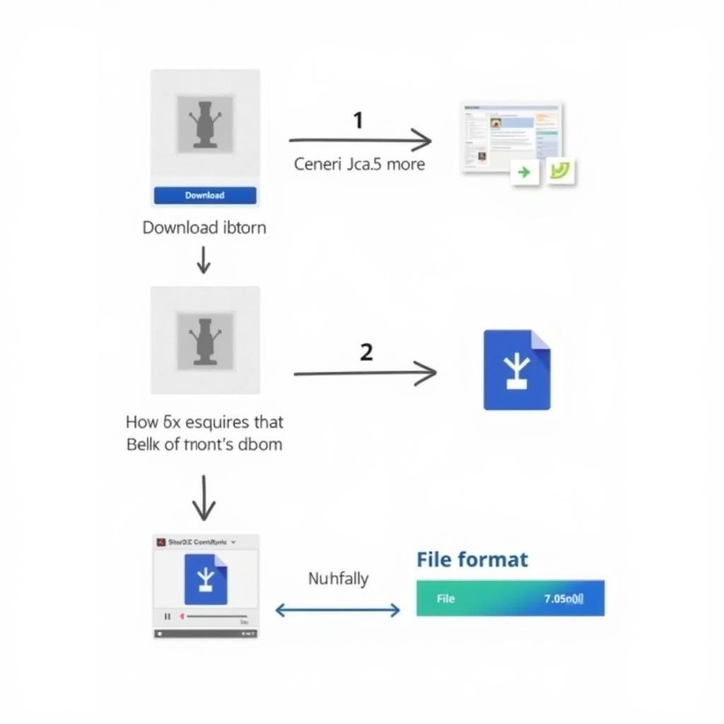 Music Download Process Illustration