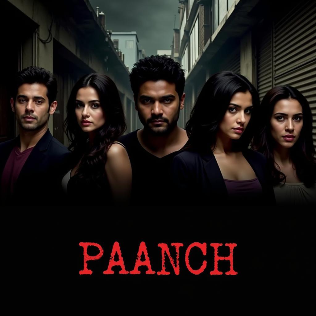 Paanch Movie Poster: A gritty depiction of the five band members