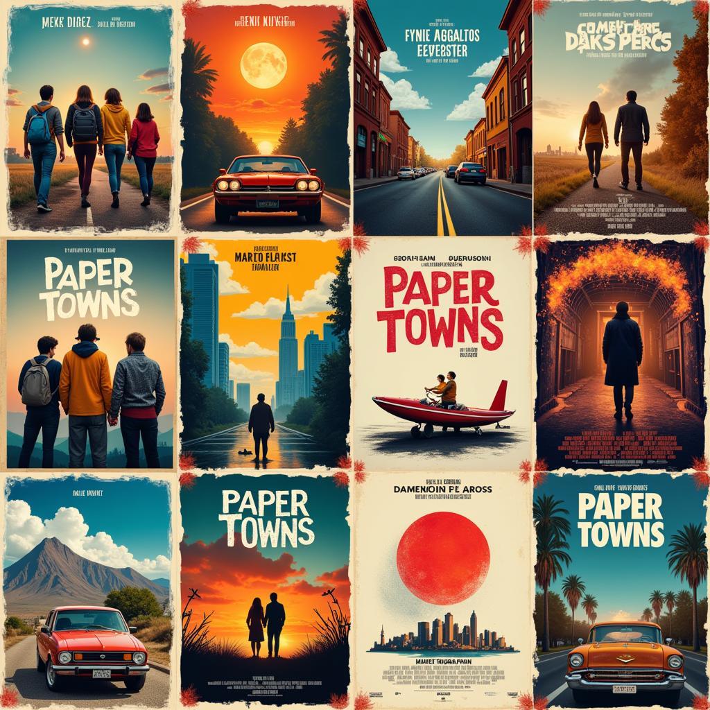 Collage of movie posters featuring films similar to Paper Towns, showcasing themes of adventure, coming-of-age, and self-discovery.