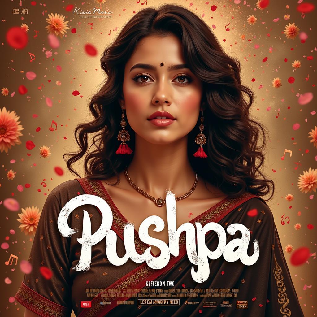 Pushpa Movie Poster with Music Notes