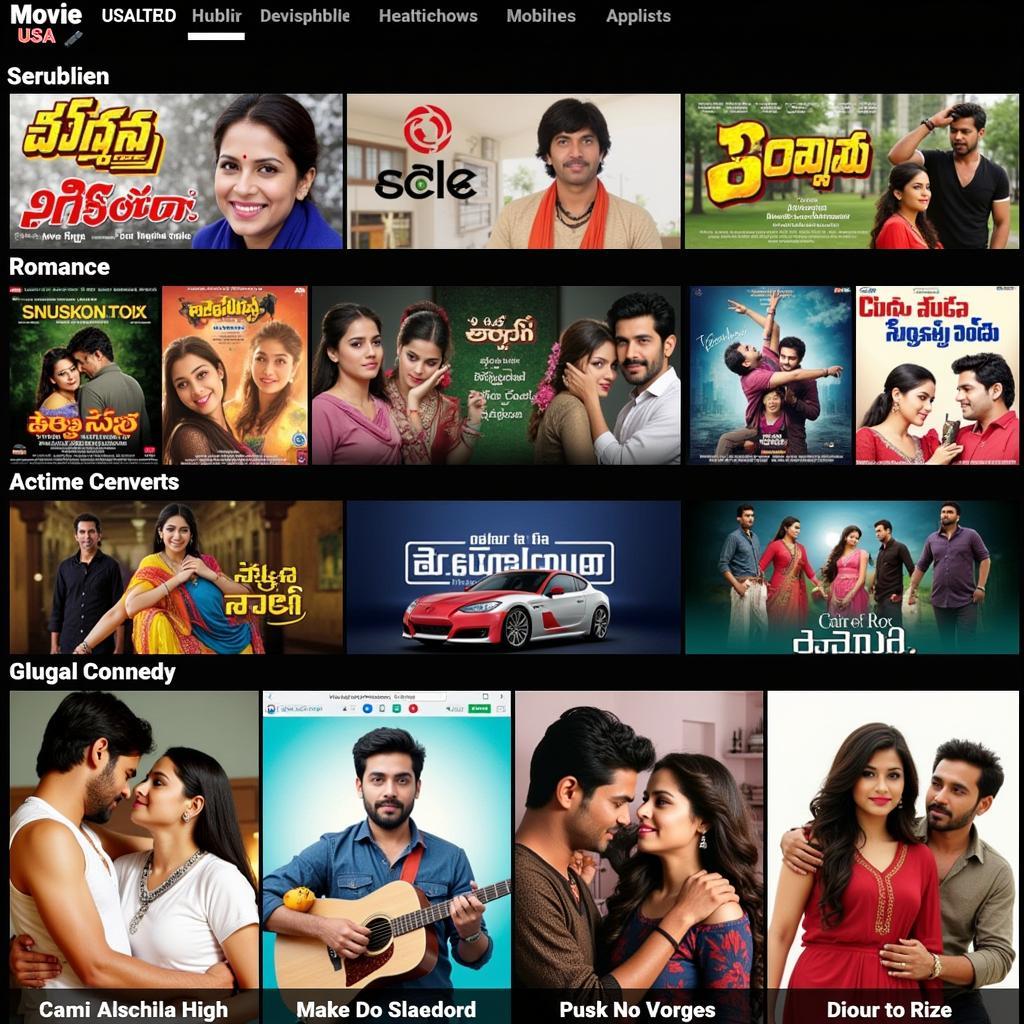 Diverse Telugu Movie Selection on Movie USA Full HD