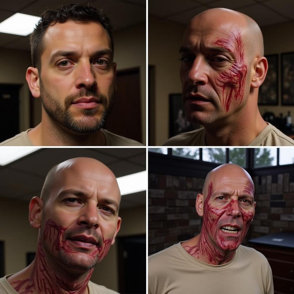 The intricate makeup process for the Wrong Turn cannibals